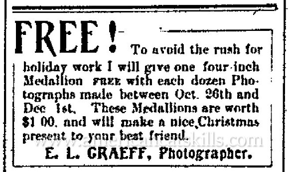 Advertisement for E. L. Graeff, Photographer