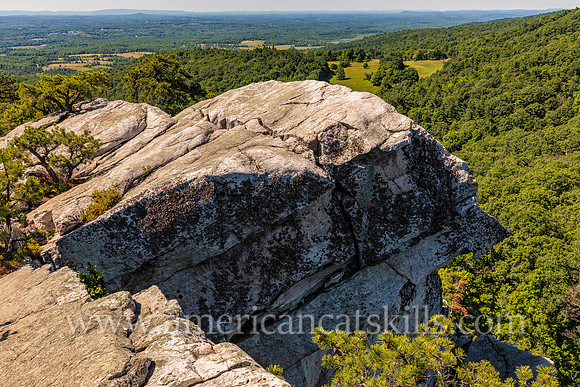Photograph of Bonticou Crag, located in the Shawangunk Mountains on the Mohonk Preserve near New Paltz, New York.