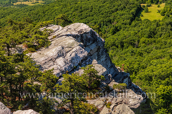 Photograph of Bonticou Crag, located in the Shawangunk Mountains on the Mohonk Preserve near New Paltz, New York.