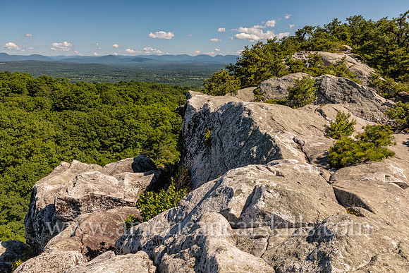 Photograph of Bonticou Crag, located in the Shawangunk Mountains on the Mohonk Preserve near New Paltz, New York.