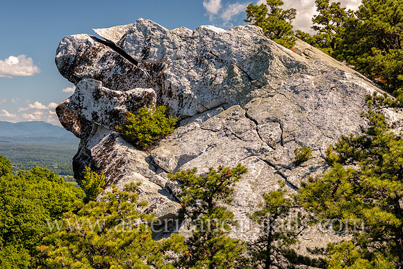 Photograph of Bonticou Crag, located in the Shawangunk Mountains on the Mohonk Preserve near New Paltz, New York.
