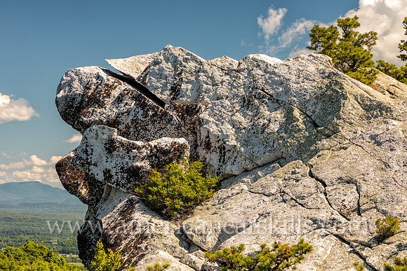 Photograph of Bonticou Crag, located in the Shawangunk Mountains on the Mohonk Preserve near New Paltz, New York.