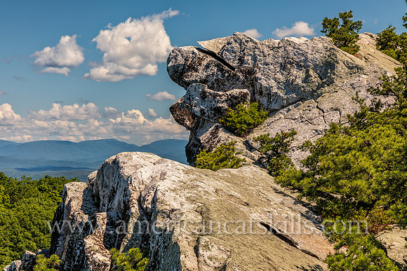 Photograph of Bonticou Crag, located in the Shawangunk Mountains on the Mohonk Preserve near New Paltz, New York.