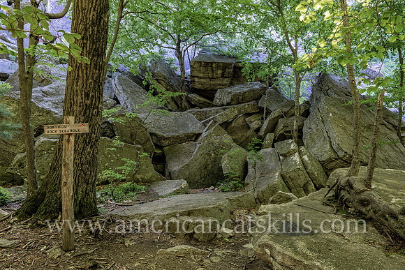 Photograph of Bonticou Crag, located in the Shawangunk Mountains on the Mohonk Preserve near New Paltz, New York.