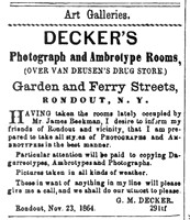 G. M. Decker, Rondout, NY