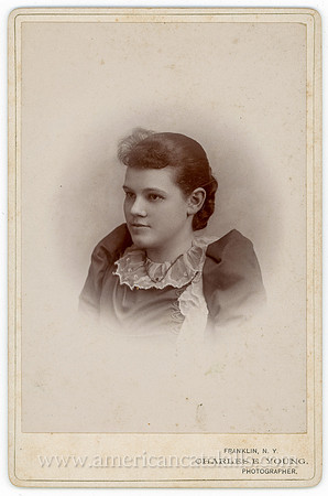 Portrait, Young Woman, by Charles E. Young, Franklin, NY