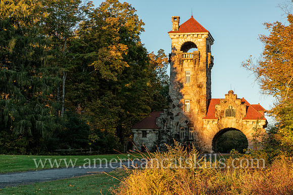 The Mohonk Testimonial Gateway, also known as the Mohonk Gatehouse, was constructed in 1908 and is located in New Paltz.