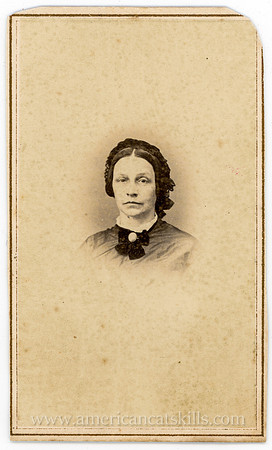 Portrait, Well Dressed Woman, by N. A. Beers, Franklin, NY