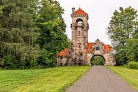 Photograph of the Mohonk Testimonial Gateway, located on the Mohonk Preserve, just west of the town of New Paltz, New York.