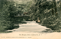 Vintage postcard titled "The Mongaup Falls at Hurleyville, N. Y." published by the photographic firm of Laidlaw and Wood of Hurleyville, New York.