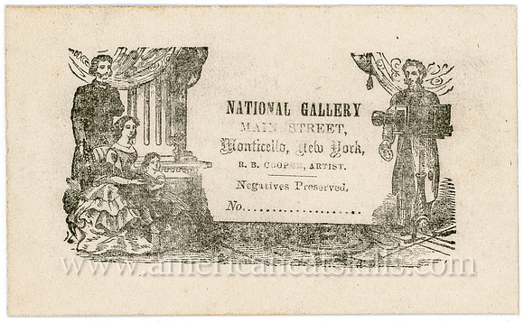 Business Imprint, R. B. Cooper, Artist, Monticello, New York