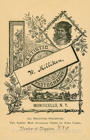 Business Imprint, W. Milliken, Artistic Photography, Monticello, NY