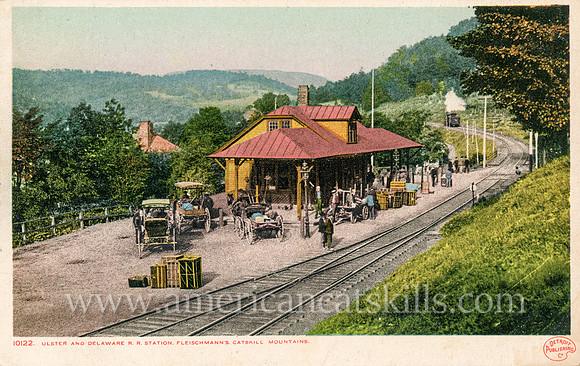 10122_Ulster and Delaware R. R. Station, Fleischmanns, Catskill Mountains