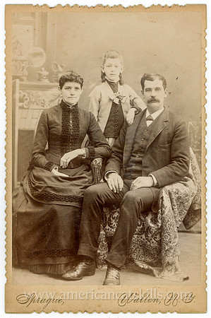 Portrait, Young Family, by Frank L. Sprague, Walton, NY