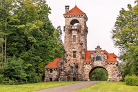 Photograph of the Mohonk Testimonial Gateway, located on the Mohonk Preserve, just west of the town of New Paltz, New York.