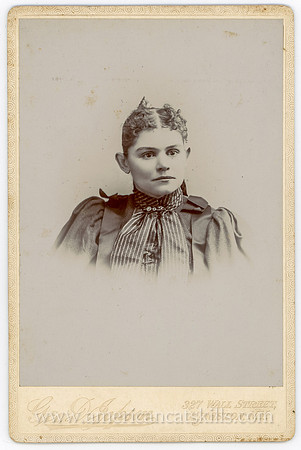 Portrait, Well Dressed Young Woman, by George D. Jopson, Kingston, NY