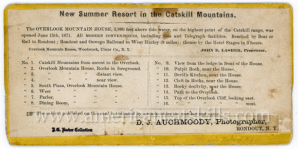 Logo Imprint, from D. J. Auchmoody, Rondout, NY