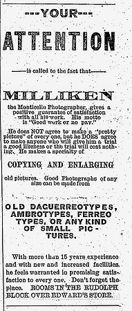 Your Attention (Advertisement for William G. Milliken, Monticello, NY)