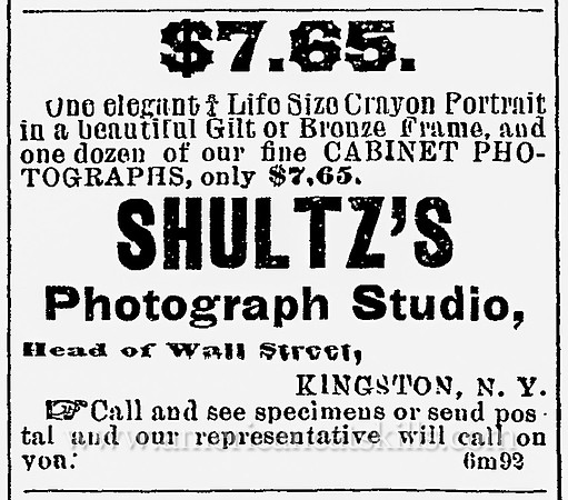 Shultz's Photograph Studio, Kingston, NY