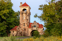 Photograph of the Mohonk Testimonial Gateway, located on the Mohonk Preserve, just west of the town of New Paltz, New York.