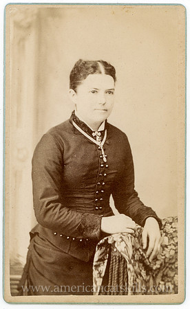 Portrait, Well Dressed Woman, Standing, by H. H. Miller, Walton, NY