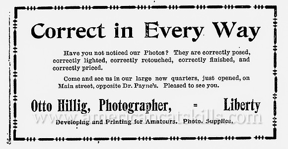 Correct in Every Way, Otto Hillig advertisement