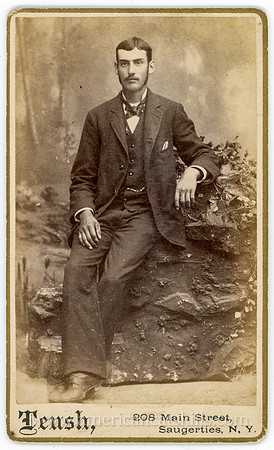 Portrait, Man in Suit, Standing, by William L. Teush, Saugerties, NY
