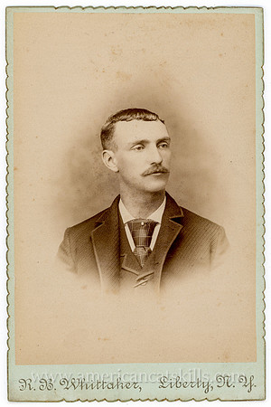 Portrait, Well Dressed Man, by R. B. Whittaker, Liberty, NY