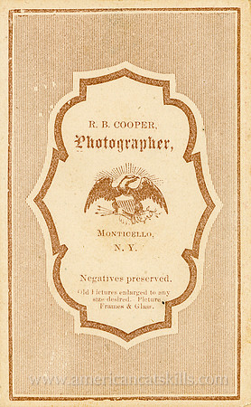 Logo Imprint, R. B. Cooper, Monticello, NY