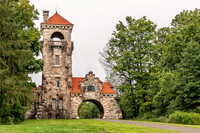 Photograph of the Mohonk Testimonial Gateway, located on the Mohonk Preserve, just west of the town of New Paltz, New York.