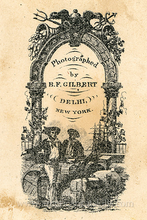 Logo for B. F. Gilbert, photographer at Delhi, New York.