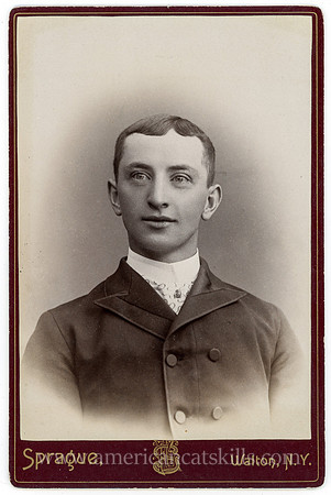 Portrait, Young Man, by Frank L. Sprague, Walton, NY
