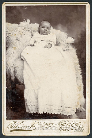 Portrait of a baby by photographer Lorenzo Short of Rondout and Kingston, New York.