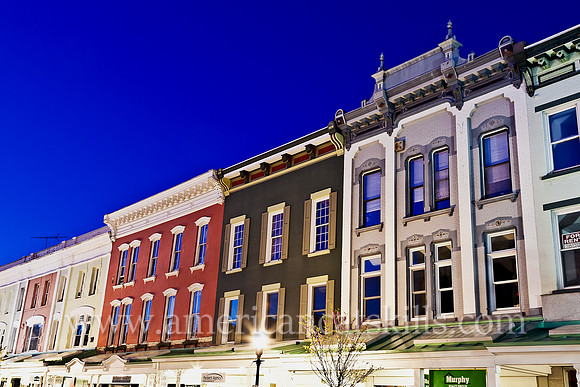 Historic Wall Street in the Stockade District of Kingston, New York.