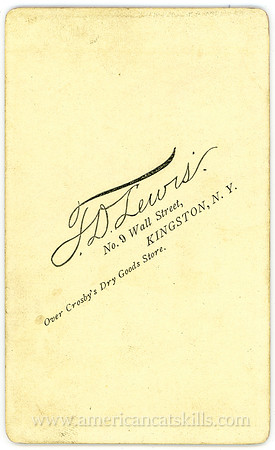 T. D. Lewis, No. 9 Wall Street, Kingston, N.Y. Over Crosby's Dry Goods Store