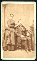 Portrait, Well Dressed Couple, by R. A. Crapser, Kingston, New York