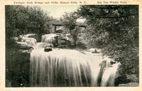 Twilight Park Bridge and Falls, Haines Falls, N. Y., Rip Van Winkle Trail