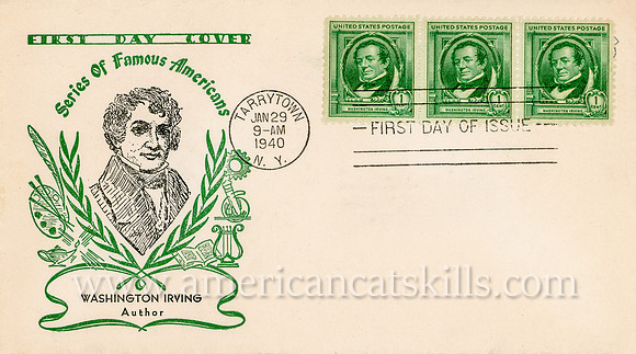 Washington Irving, Author, Series of Famous Americans, First Day Cover