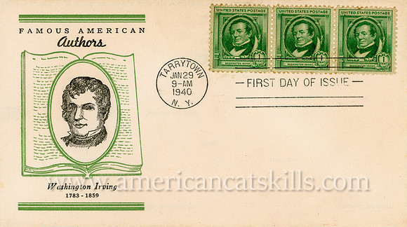 Washington Irving, 1783-1859, Famous American Authors, First Day of Issue