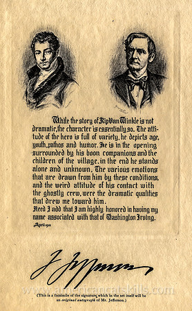 Portraits of Washington Irving and Joseph Jefferson