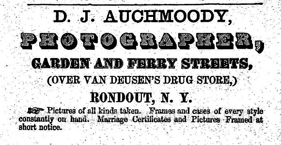 Lorenzo Short, succeeded by his daughter Belle Short, operated one of the longest running photographic studios in the history of Kingston, New York.