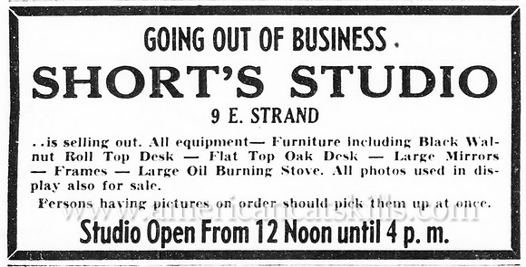 Lorenzo Short, succeeded by his daughter Belle Short, operated one of the longest running photographic studios in the history of Kingston, New York.
