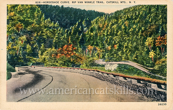 Horseshoe Curve, Rip Van Winkle Trail, Catskill, Mts., N.Y.