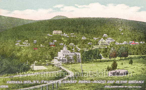 Catskill Mts., N.Y., Twilight & Sunset Parks – Round Top in the Distance