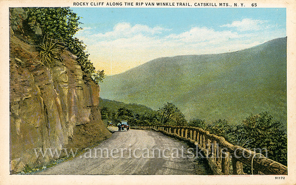Rocky Cliff Along the Rip Van Winkle Trail, Catskill Mts., N.Y.