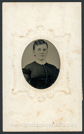 Portrait of a young woman taken by photographer C. C. Williams of Walton and Margaretville, New York.
