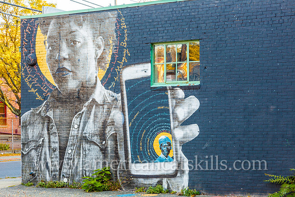The midtown mural titled “Ain’t I a Woman?”, in honor of Sojourner Truth”, was created during the 2015 and 6th annual O+ Festival by artists Jess X. Chen and Chip Thomas.