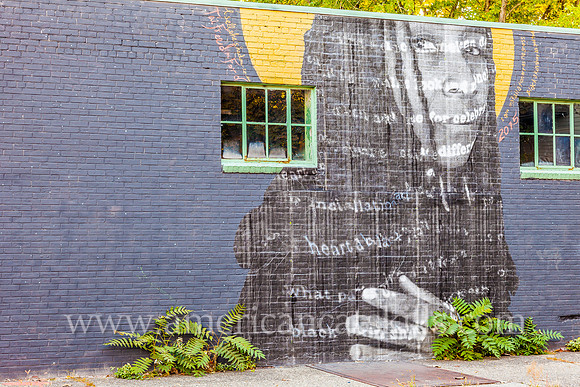 The midtown mural titled “Ain’t I a Woman?”, in honor of Sojourner Truth”, was created during the 2015 and 6th annual O+ Festival by artists Jess X. Chen and Chip Thomas.