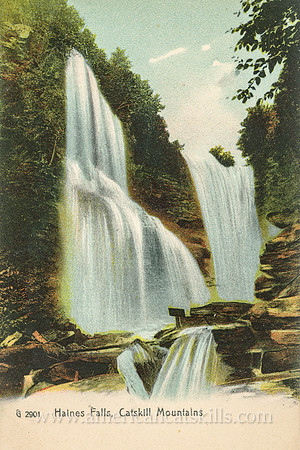 Vintage postcard of Haines Falls in the northern Catskills of Greene County, New York.