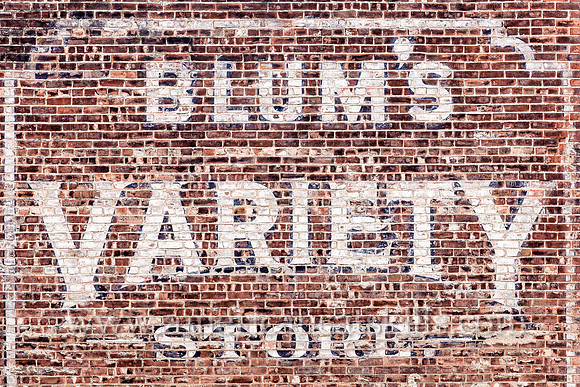 This fading ghost sign in the midtown section of Kingston advertises the once popular Blum’s Variety Store.